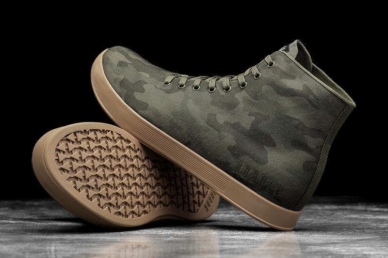 Camo Nobull High-Top Dark Forest Camo Canvas Men's Trainers | CA B1508E